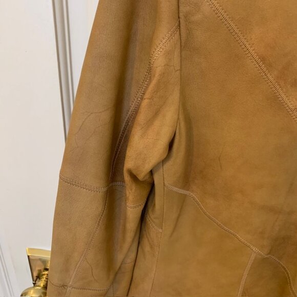 Overland Genuine Leather & Fur Jacket, Size Large - Picture 9 of 16